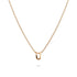 Initials Brick Alphabet Letter Necklace Rose Gold Layered Steel Jewellery